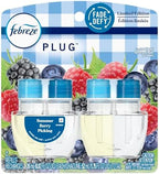 Febreze Plug In Air Freshener, Odor-Fighting Scented Oil Refill, Summer Berry Picking, 2 Refill