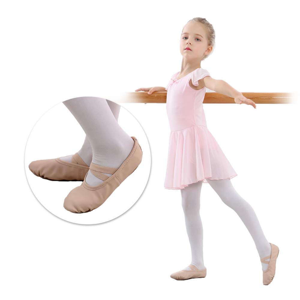 Stelle Ballet Shoes for Girls Toddler Soft Leather Split Sole(BP, 2ML)