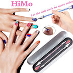 2 Pieces Nail Rhinestone Picker Dual-Ended DIY Nail Art Dotting Tool Wax Pen Acrylic Handle with Extra 2 Wax Head & Storage Case, for Crystal AB Rhinestones, Nail Art, Diamond Painting