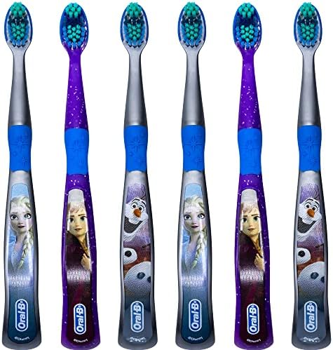 Oral-B Disney Frozen Toothbrush, 3+ YRS, Extra Soft (Characters Vary) - Pack of 6
