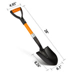 Small Garden Shovel Mini Kids Digging Shovel with Overall Length 28 inches Shovel for Digging, Beach Shovels. Gardening Tools with D-Handel
