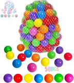 LANGXUN 50 100 200 Soft Plastic Ball Pit Balls for Kids, Gift for Baby Toddler Birthday Christmas, Ball Pit Play Tent, Baby Kiddie Pool Water Toys, Party Decoration