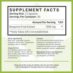 Luma Nutrition Citrus Bergamot 1000mg - Citrus Bergamot Supplement - Made in The USA - Veteran Owned - 60 Capsules