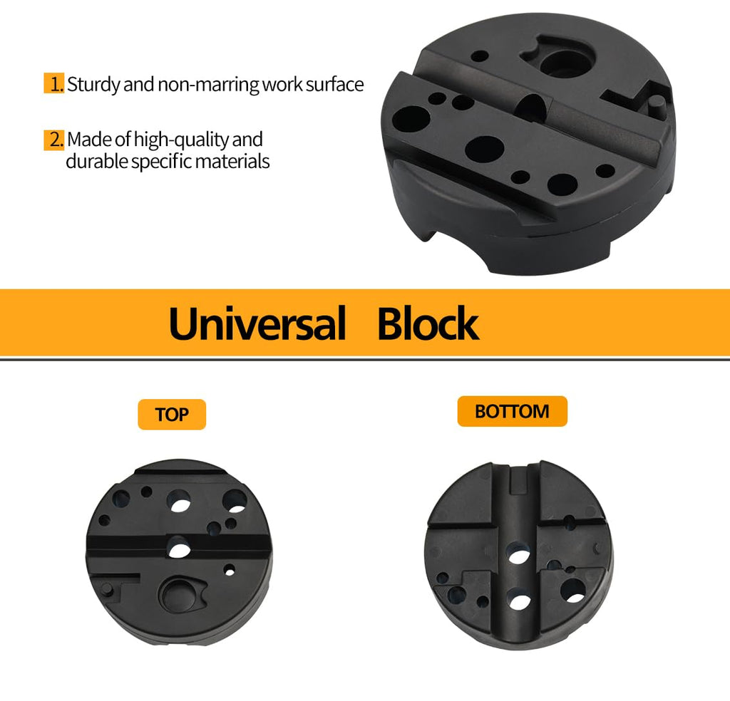 Pin Punch Set, 14pcs Removing Repair Tools, including Universal Block, Pin Punches and Hammer