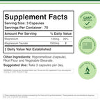 Magnesium Taurate Supplement for Cardiovascular Health to Boost Magnesium Levels (1,500mg per Serving, 210 Vegan Capsules) Non-GMO, Gluten Free, by Double Wood Supplements