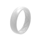 Groove Life Thin Silicone Ring for Women, Comfortable Wedding Band, Pearl 5