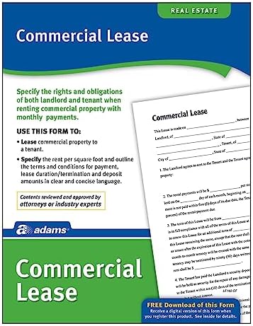 Adams Commercial Lease, Forms and Instructions (LF140),White