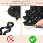 Pretwisted Gogo Curl Crochet Hair 14 Inch 8 Packs Short Curly Crochet Hair for Women Pre looped Ocean Wave Crochet Hair Water Wave Crochet Hair Deep Wave Crochet Braiding Hair(14 inch 8 packs 1B/Grey)