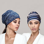 Sintege 6 Pcs Satin Lined Bonnet Sleep Cap for Women Men African Silk Soft Beanie Hair Sleep Wrap for Natural Curly Braids