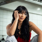 MIYUI JAPAN 2 Pairs Makeup Reading Glasses Magnifying Make up Spectacles Flip Down Cosmetic Womens Reading Glasses 2.0