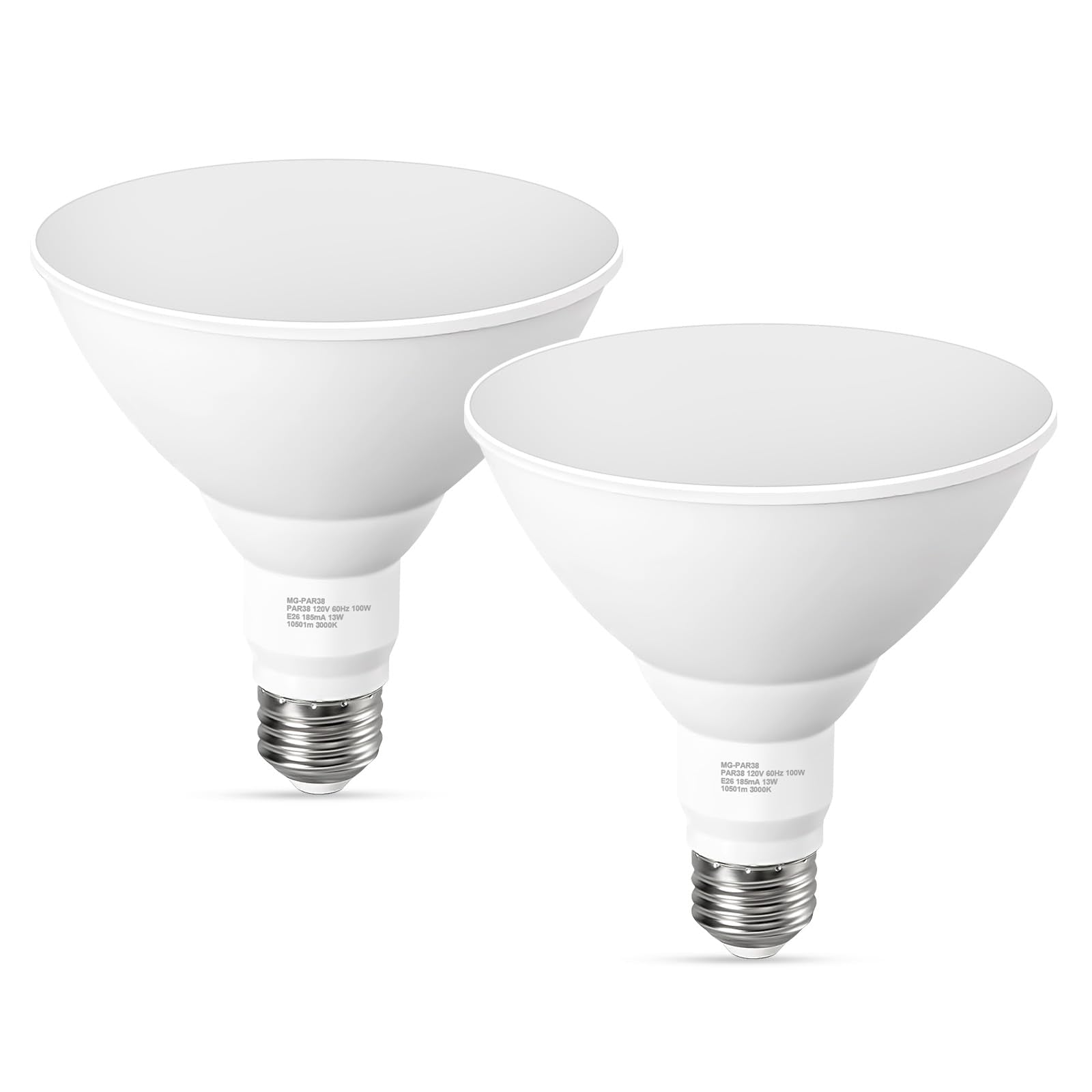 GvvooHome PAR38 Outdoor Flood Light Bulbs, LED Flood Light Bulb Warm White 2700K, 100W Equivalent, 1050LM, Dimmable E26 Base for Porch Garage Yard, 1 Pack