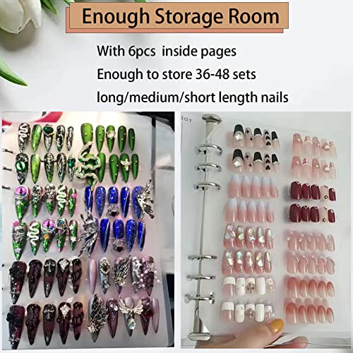Press On Nail Organizer 10 PCS Clear Empty Press On Nail Storage Press On Nail Packaging for Fake Nail Storage Nail Display Nail Salon Press On Nail Supplies Organizer with Nail Tape