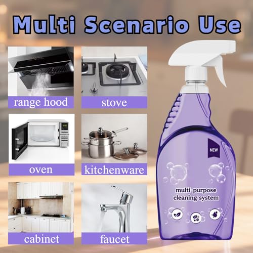 Multi-Purpose Cleaning System,Clean Spray Cleaner For Ovens,Spray Oven Cleaner,Multi-Surface Cleaners With Concentrated Cleaning Tablets,Sided Cleaning Agent Suitable For Households