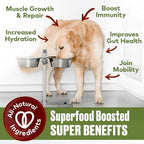 Mobility Support Beef Bone Broth for Dogs | Hip & Joint Support for Dogs | Glucosamine & Amino Acid Boosted | Human Grade Ingredients | Just add Water | Made in USA, 12 oz, 2 Pack