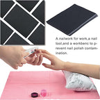 125PCS Disposable Nail Art Table Towels Mat 13" X 17" Waterproof 3 Ply Nail Art Mat Paper Sheet Clean Pads Tattooing Table Mat Nail Table Cover Tattoo Supplies (Black)