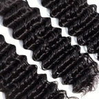 Human Braiding Hair for Boho Braids Natrual Black Deep Wave Bulk Boho Braids Human Hair for Boho Knotless Braids Curly Bohemian Boho Hair for Braiding 160g 2 Bundles No Weft (1B 24inch)