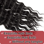 YXCHERISHAIR 8 Packs Boho Hair For Braiding Curly Braiding Hair for Boho Braids Ombre Deep Wave Bohemian Hair Extensions No Weft (1B, 14inch)
