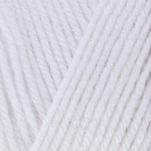 Red Heart Super Saver White E300-311 (3-Skeins - Same Dye Lot) Worsted Medium #4 Acrylic Yarn for Crocheting and Knitting with Project Bag