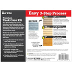 STAR BRITE Teak Care 3 Step Kit - Teak Cleaner + Teak Brightener + Teak Oil - 16 OZ (081216)
