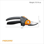 Fiskars PowerGear2 Bypass Pruning Shears, 3/4" Cut Capacity Garden Clippers