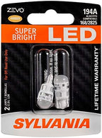 SYLVANIA ZEVO 194 T10 W5W Amber LED Bulb, (Contains 2 bulbs)