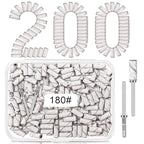 180 Grit Mini Sanding Bands for Nail Drill, 200 Pcs Small Sanding Bands for Nail with 2 Pcs Mandrel Bits, 3.1 MM Nail Sanding Bands for Acrylic Nails Gel Removing Shaping, Manicures and Pedicure