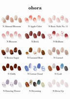 ohora Semi Cured Gel Nail Strips (N Moonlight) - Halloween Nails, Salon-Quality, Works with Any Lamps, Long Lasting, Easy to Apply & Remove - Includes 2 Prep Pads, Nail File & Wooden Stick