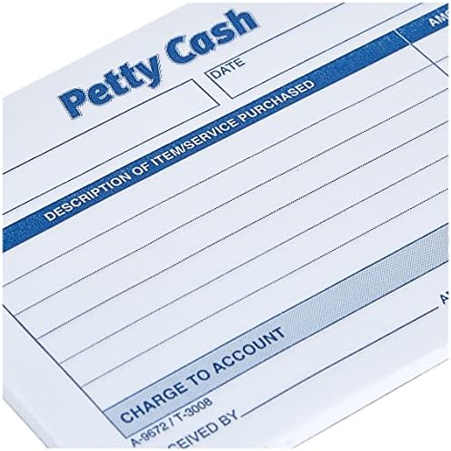 Adams Petty Cash Receipt Pad, Carbonless 1-Part Book, 5 x 3.5 Inches, 50 Copies per Pad, Rent Receipts Set, Pack of 12 (9672ABF)
