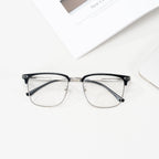 HOKETOP Blue Light Blocking Glasses for Men Anti-Fatigue Computer Monitor Gaming Glasses Prevent Headaches Glasses, Arrow Silver/Black