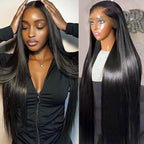 Lemoda 210% Density Full 13x6 SKINLIKE Real HD Lace Frontal Wigs Straight 13x6 Full Lace Frontal Virgin Human Hair Wigs Invisible 0.1mm Ultra-thin Knots Frayed Ends Lace Wig 20Inch