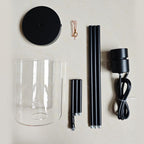 KLSS Black Pendant Lights Kitchen Island,Modern Farmhouse Glass Pendant Light,Light Fixture Kitchen Pendant Mini Hanging Light Fixture for Sink (1 Pack Black stem Rod)