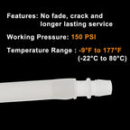 Feelers 1" x 1" Plastic Hose Barb Fitting 15 Pack, Equal Barbed Splicer Connector, Straight Union Adapter for Aquarium, Air Line, Fuel Line, Liquid Transfer