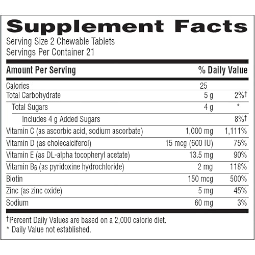 Emergen-C Immune+ Chewables 1000mg Vitamin C with Vitamin D Tablet, Immune Support Dietary Supplement for Immunity, Orange Blast Flavor - 42 Count