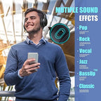 BERIBES Bluetooth Headphones Over Ear, 65H Playtime and 6 EQ Music Modes Wireless Headphones with Microphone, HiFi Stereo Foldable Lightweight Headsets, Deep Bass for Home Office Cellphone PC Ect.