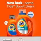 Tide Plus Febreze Sport Odor Defense HE Turbo Clean Liquid Laundry Detergent, 84 fl oz, 54 loads