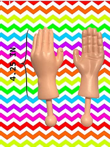 DR DINGUS Tiny Hands (2 Pair) - Original Little Small Mini Hand Stick Puppet - Make Anyone Laugh - Pocket Sized Hilarity and Big Laughs - TikTok Famous - Friend & Family Fun