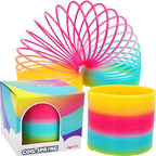 The Dreidel Company Plastic Multicolor Coil Spring, Goody Bag Fillers, Party Favor for Kids, 3" Inches (80mm) (40-Pack)