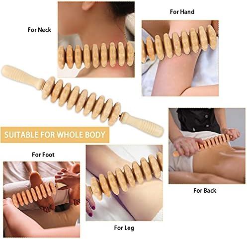 2 Pcs Wooden Gua Sha Tools Lymphatic Drainage Tool, Machomby Wood Therapy Massage Tools Manual Gua Sha Tools Anti Cellulite Massage Tool for Gua Sha Massage, Maderotherapy, Body Sculpting