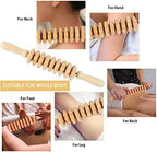 2 Pcs Wooden Gua Sha Tools Lymphatic Drainage Tool, Machomby Wood Therapy Massage Tools Manual Gua Sha Tools Anti Cellulite Massage Tool for Gua Sha Massage, Maderotherapy, Body Sculpting