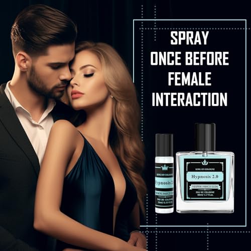 Hypnosis 2.0 Cologne for Men (Pheromone-Infused), Perfume Para Hombre Pheromone Cologne for Men, Lasting Fragrance | Natural Herbal Formula | Enhance Attraction, Pheromone Enhanced Cologne (50ml+10ml)