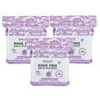 Scrubzz Disposable No Rinse Bathing Wipes - All-in-1 Single Use Shower Wipes, Simply Dampen, Lather, and Dry Without Shampoo or Rinsing (Lavender, 3-Pack)