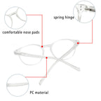 NORPERWIS 5 Pairs Reading Glasses - Standard Fit Spring Hinge Readers Glasses for Men and Women (5 Pack Transparent, 1.50)