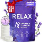 Cleverfy Shower Steamers Aromatherapy - Lavender 18 Pack of Shower Bombs with Essential Oils. Self Care Birthday Gifts for Women and Valentines Day Gifts for Her and Him.
