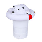 ODJSY Pool Chlorine Floater,7.5" Diameter Floatation Device can accommodate 3" Tablet Chemical Dispenser,Applicable to Swimming Pools, Spas, Hot Tubs (White Bear)