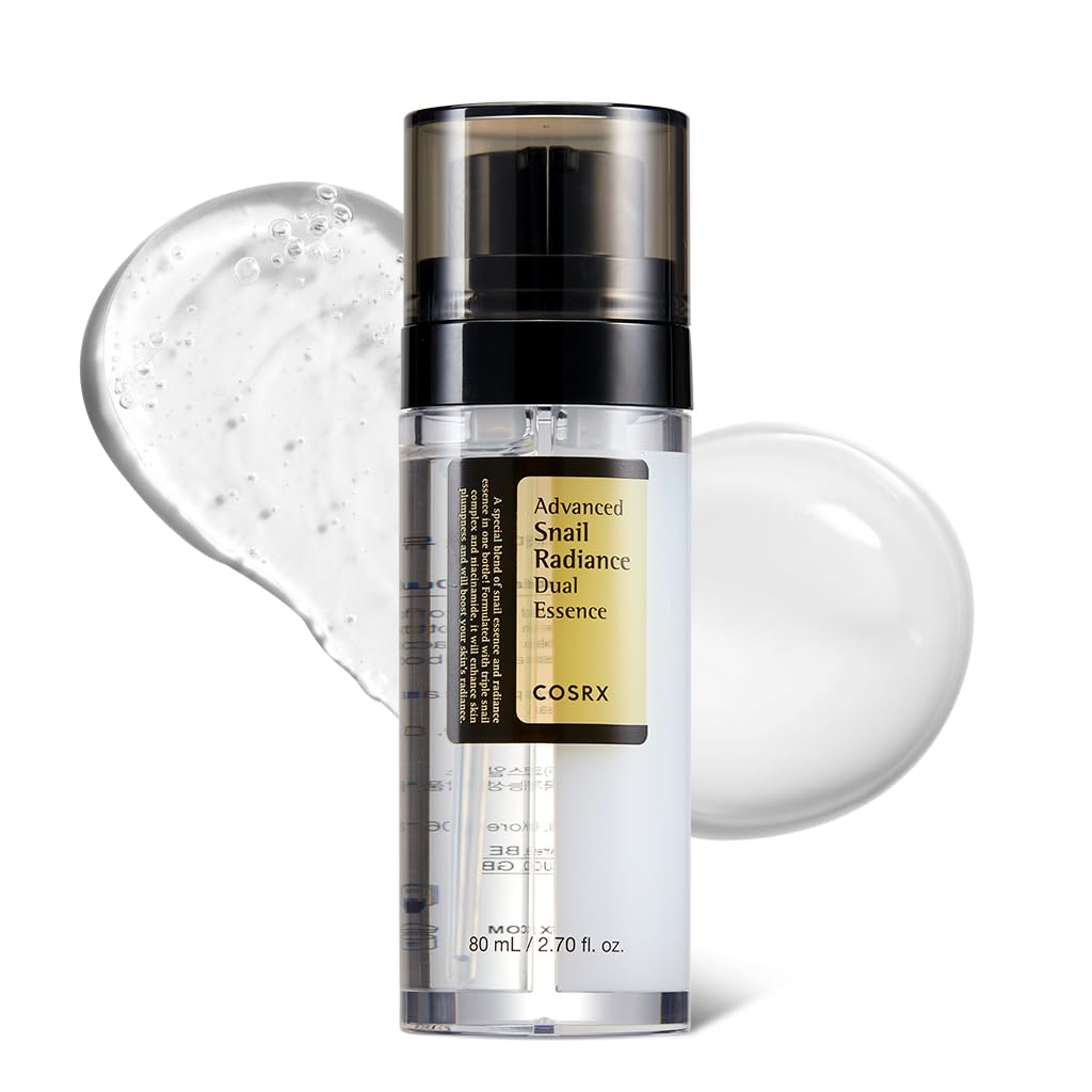 COSRX Snail Mucin 74% + Niacinamide 5% Dual Essence, Anti Aging Face Serum for Dull Skin, Sensitive Skin, Korean Skin Care, 2.70 fl.oz / 80ml