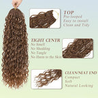 Goddess Box Braids Crochet Hair for Black Women 24 Inch 7 Packs Boho Crochet Box Braids Pre Looped Bohomian Box Braids crochet hair with Curly Ends Synthetic Braiding Hair Extensions M33/30/27
