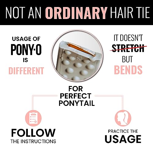 2 Medium PONY-Os for Fine to Normal Hair or Slightly Thick Hair (Black and Copper)