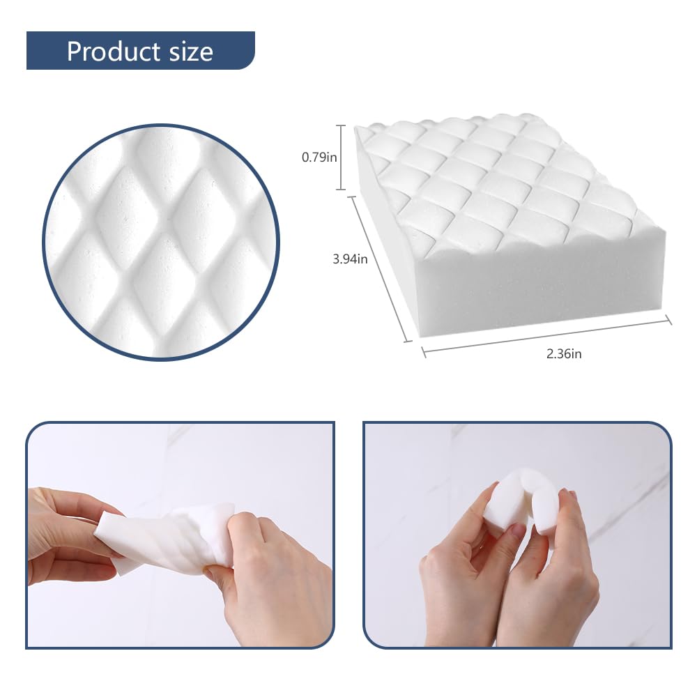 Melamine Sponge,50 Pack 2X Density Magic Sponges Eraser in Bulk,Melamine Foam Cleaner for Kitchen, Bathroom,Bathtub, Sink,Furniture, Wall Cleaner