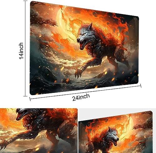 MTG Playmat - Non-Slip Backing Printing, Ideal for Card Game Enthusiasts TCG Playmat (Ember Rage-No Deck)