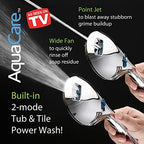 Hotel Spa AquaCare As-Seen-On-TV High Pressure Handheld/Rain 50-mode 3-way Shower Head Combo with Adjustable Arm - Anti-clog Nozzles, Tub & Pet Power Wash, 6 ft. Hose, All Chrome Finish